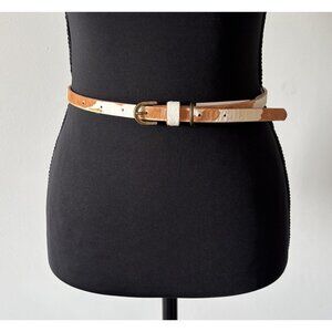 AMERICAN EAGLE Women’s Belt XS Leather Cow Print Dyed Calf Boho Western Festival